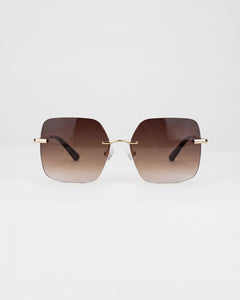 Billie Gold Rimless Sunglasses