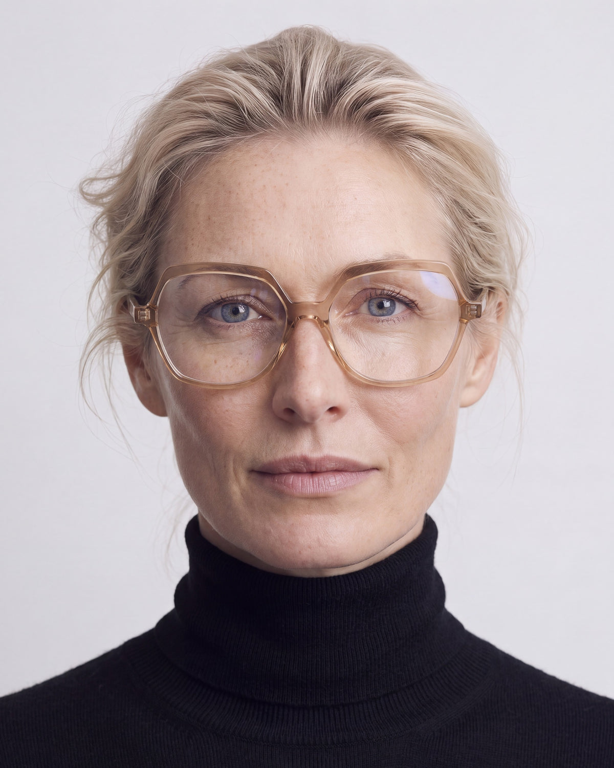 Andrea Caramel Readers, worn