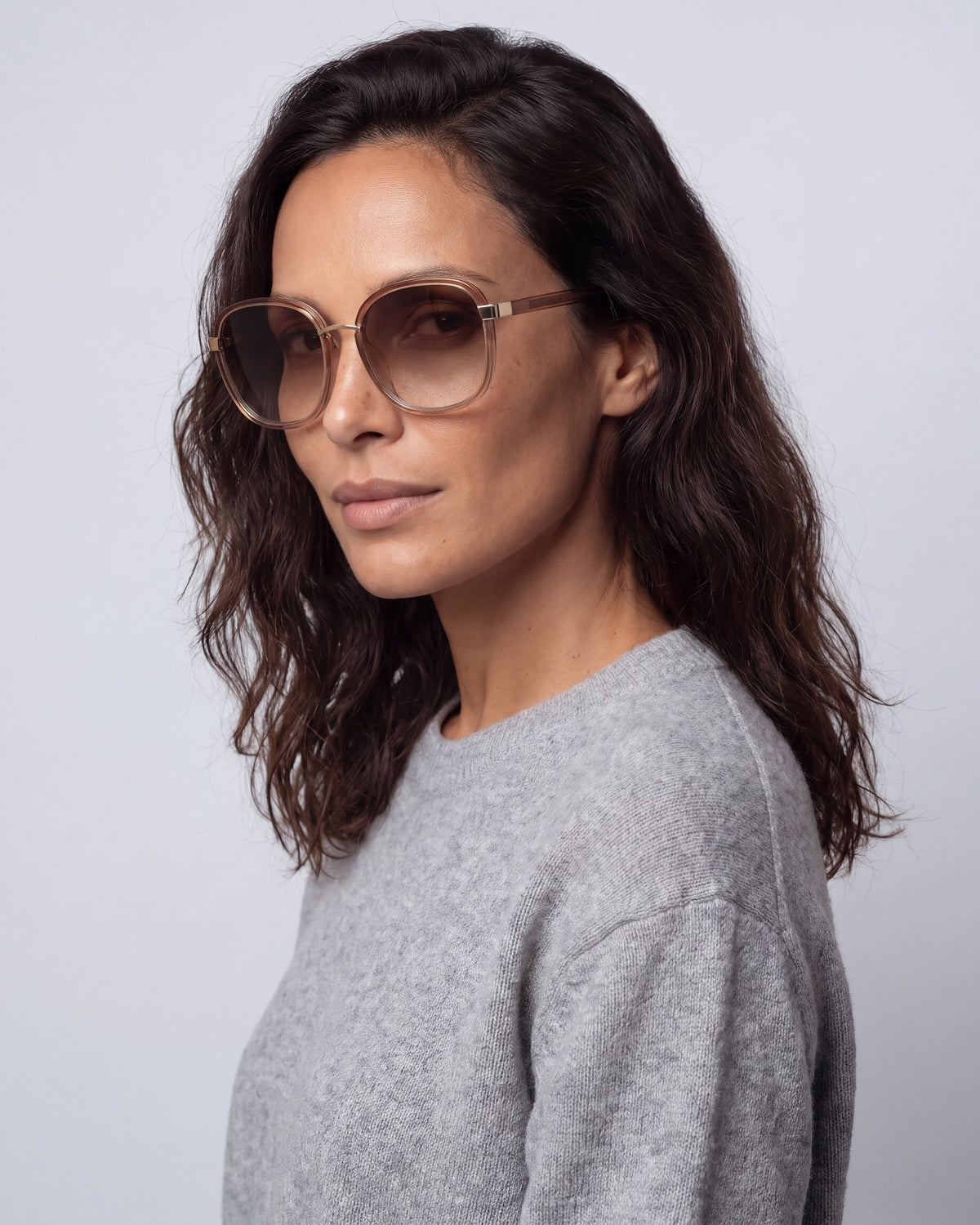 Celine Honey Havana Sunglasses, worn, side