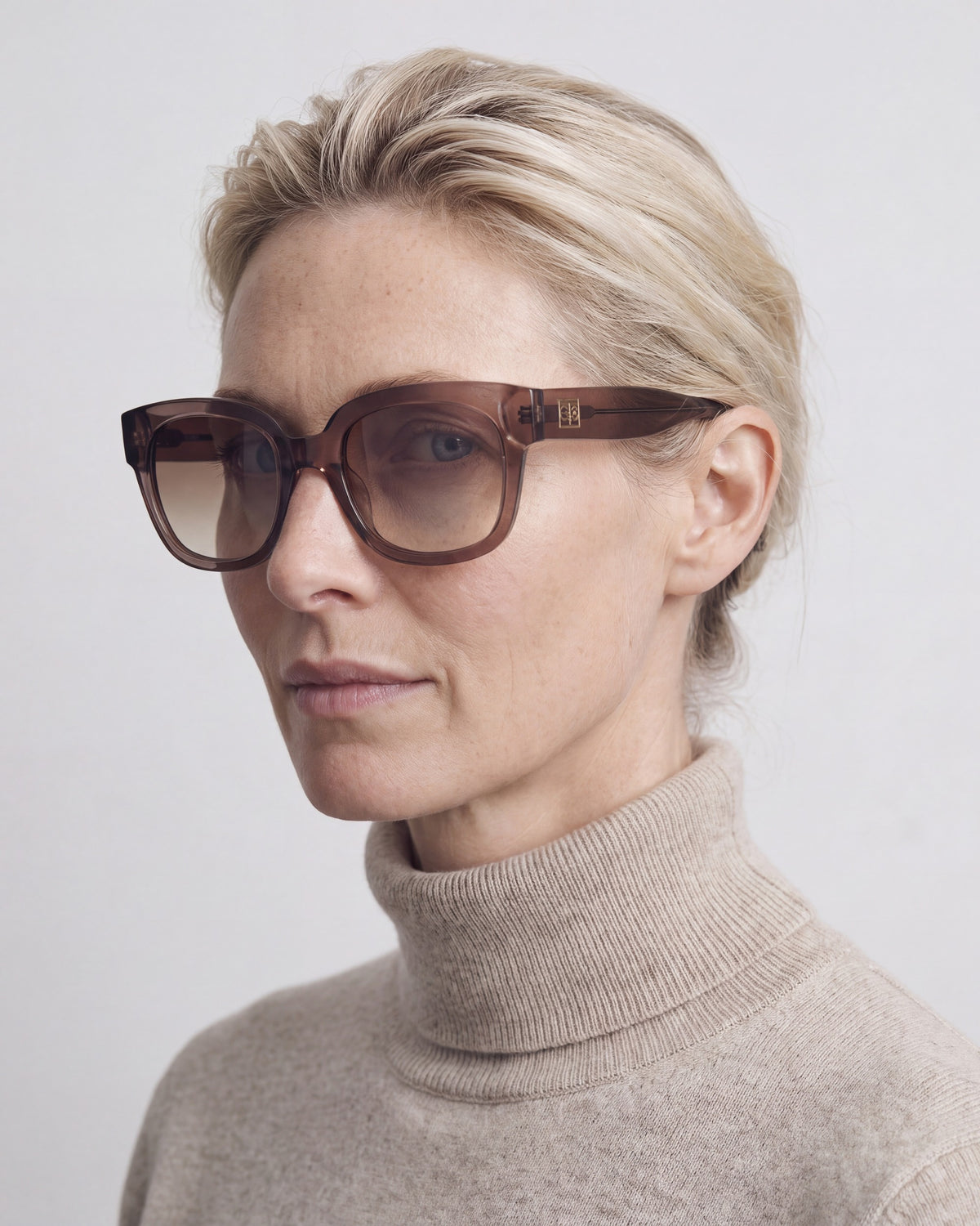 Chloe Chocolate Sunglasses, worn, side