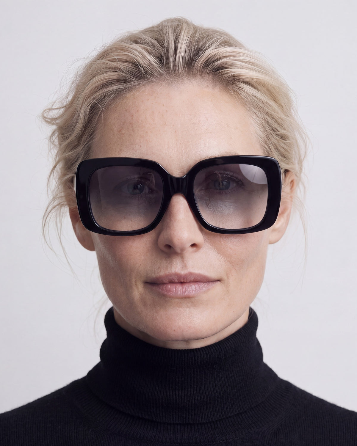 Mio Black Sunglasses, worn