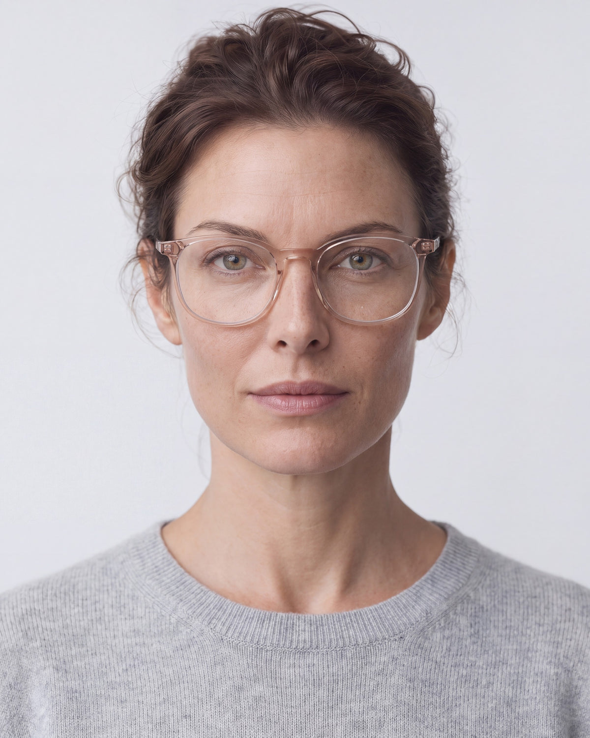 Molly Powder Pink Readers, worn