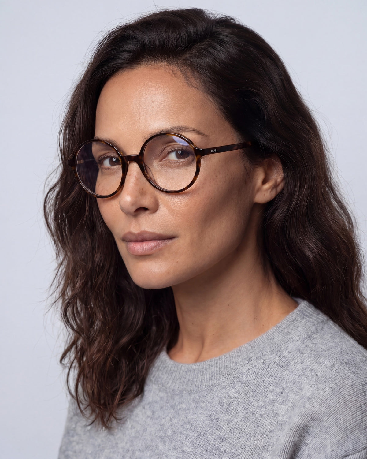 Rakel Deep Chestnut Readers, worn, side