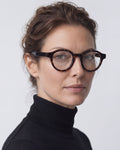 Nora in tortoiseshell, worn