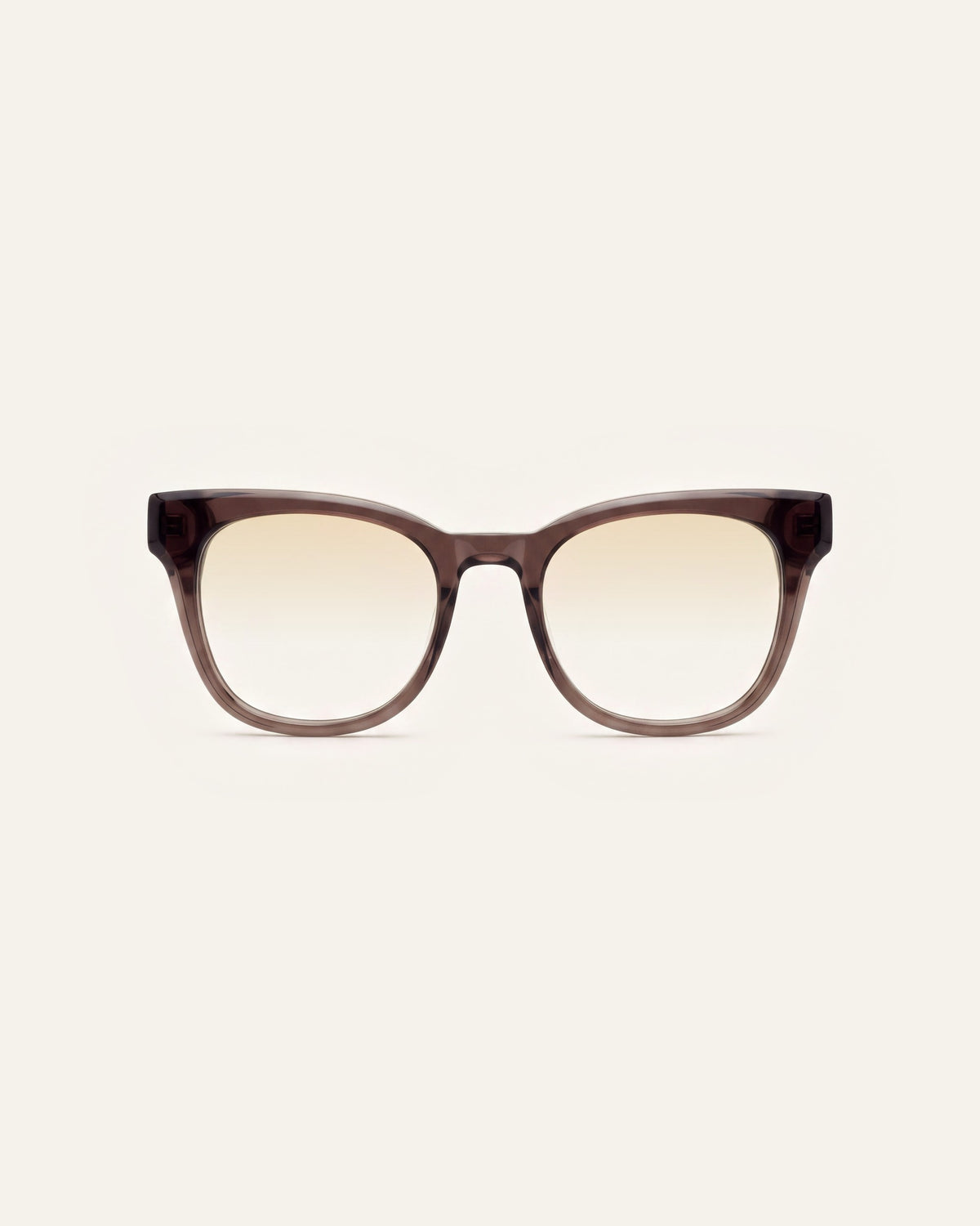Zoey in dark brown, front, Dawn lenses