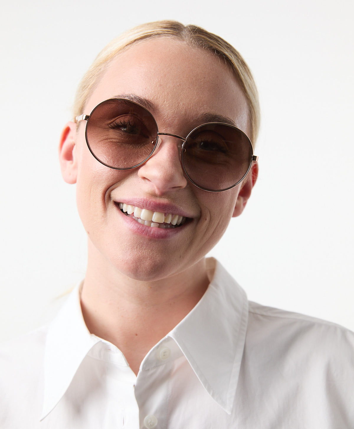 Grace Rose Gold Deep Smoke Progressive Sunglasses
